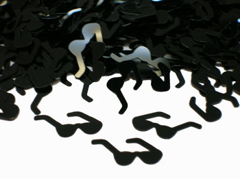 Sunglasses Confetti, Black Available by the Packet or Pound